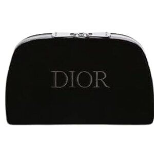 BNIB Dior Black Velvet Pouch Trousse Noir